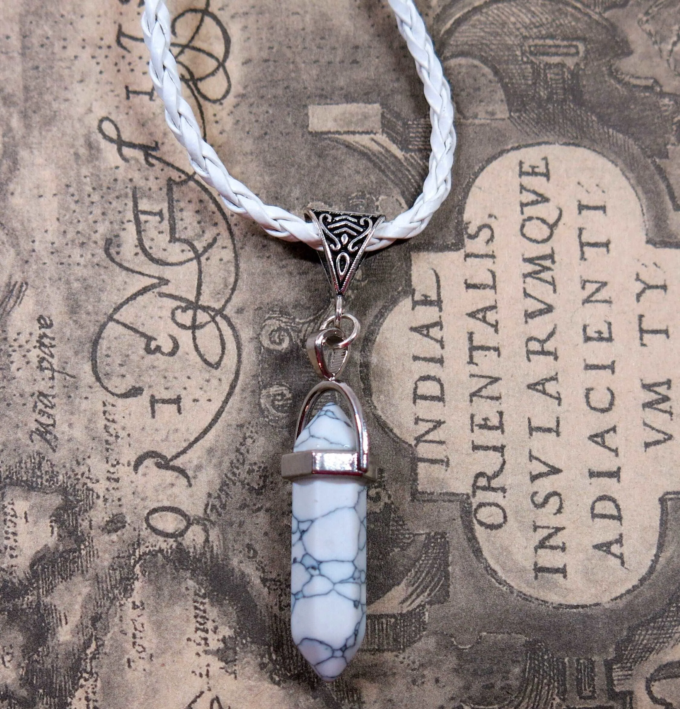 Amethyst Genuine Gem Unisex Boho Necklace, Natural Crystal Bohemian Charm Healing Anti Stress Carved Pendant