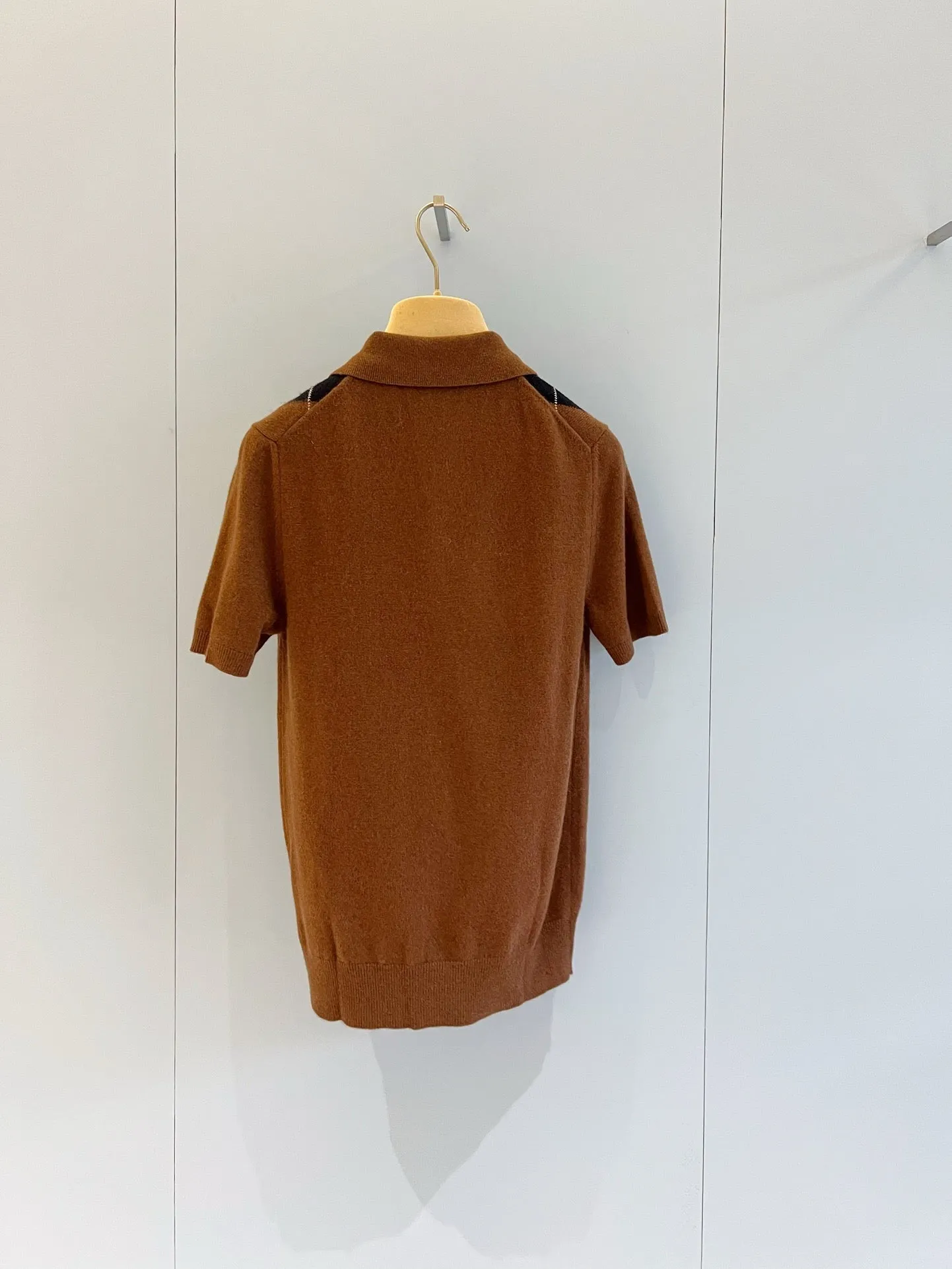 Argyle Knit Polo Shirt