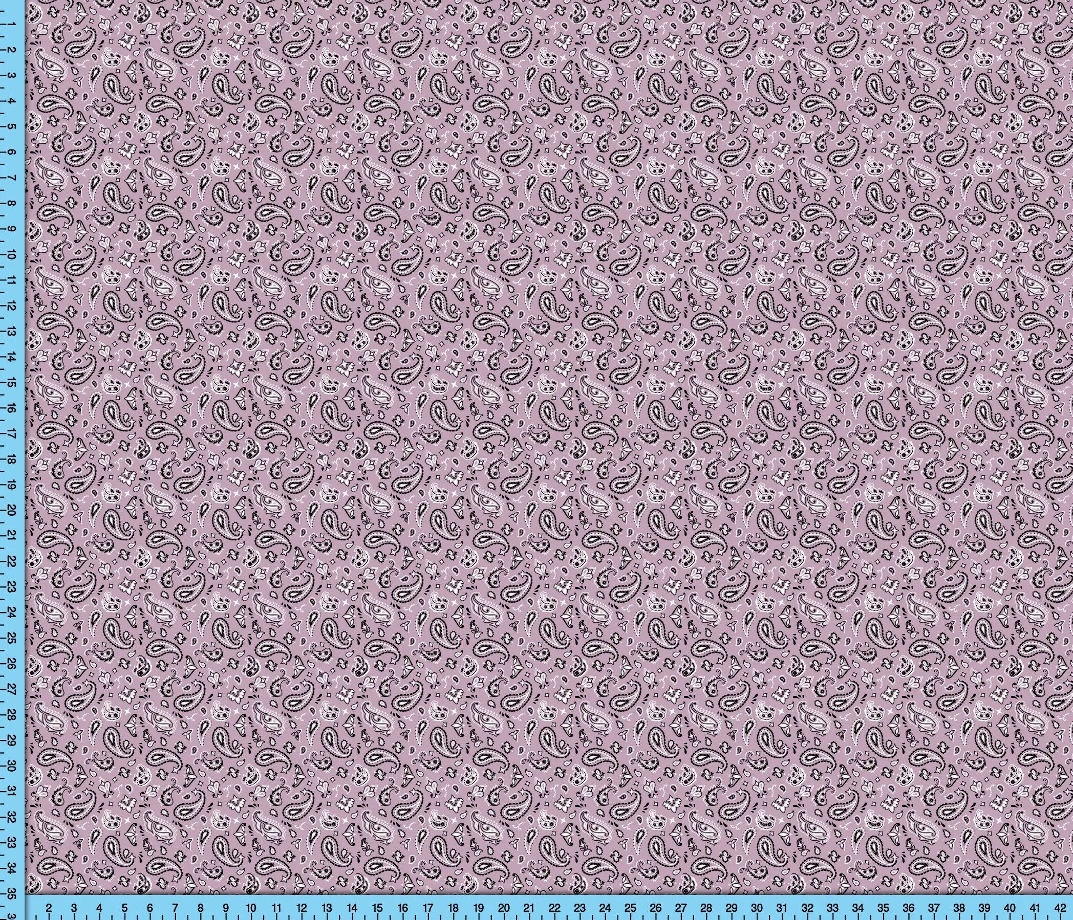 Bandana Paisley Fabric, Lavendar Pastel By the Yard