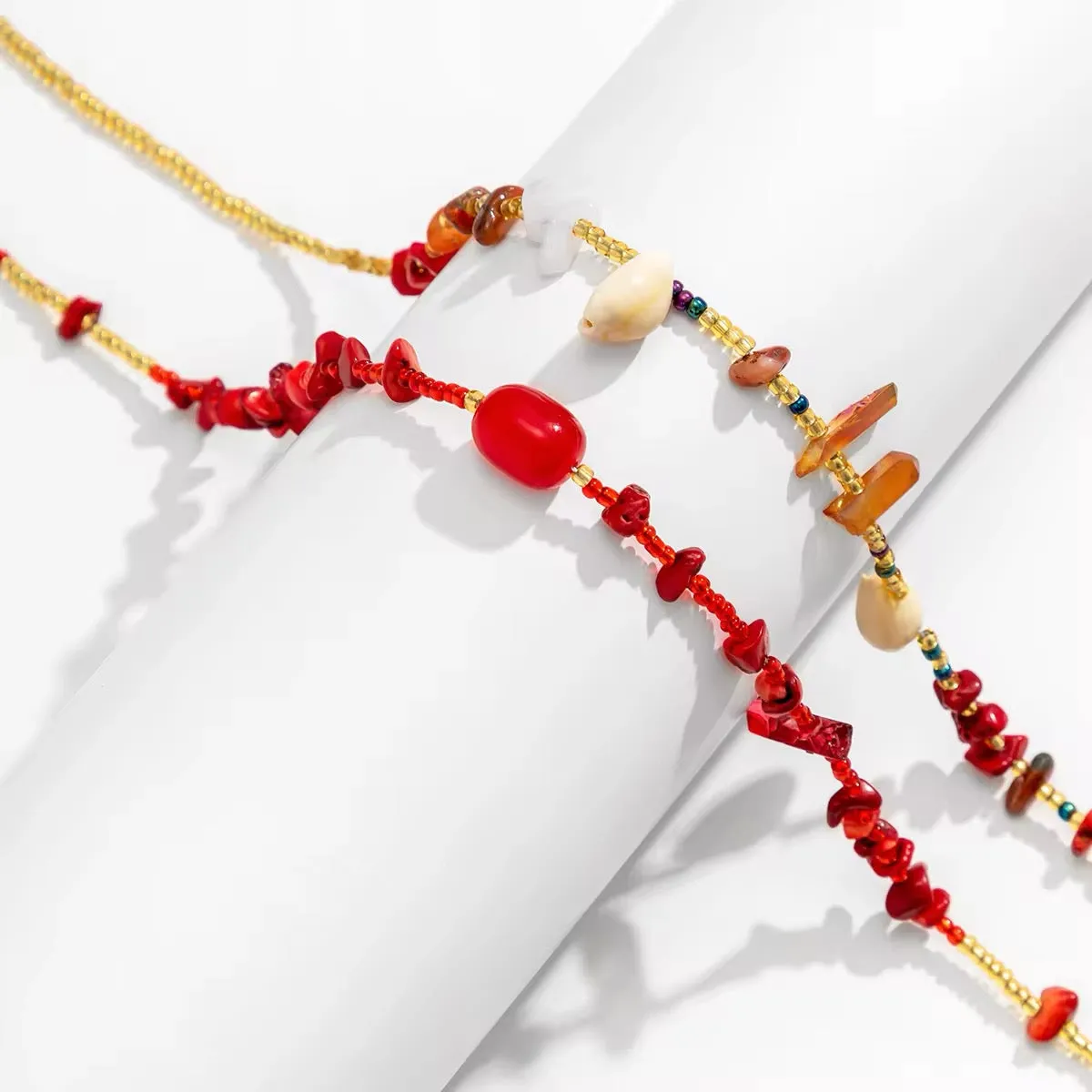 Boho Crimson Solstice Waist Chain