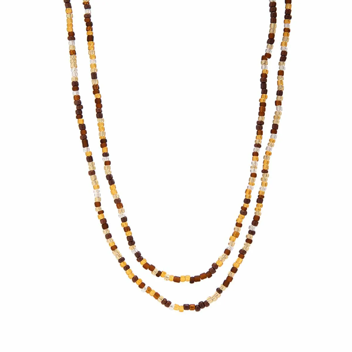 Boho Layered Seed Bead Necklace Set