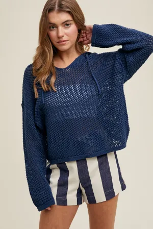 Cheers To Summer Open Knit Hoodies - 2 Colors!
