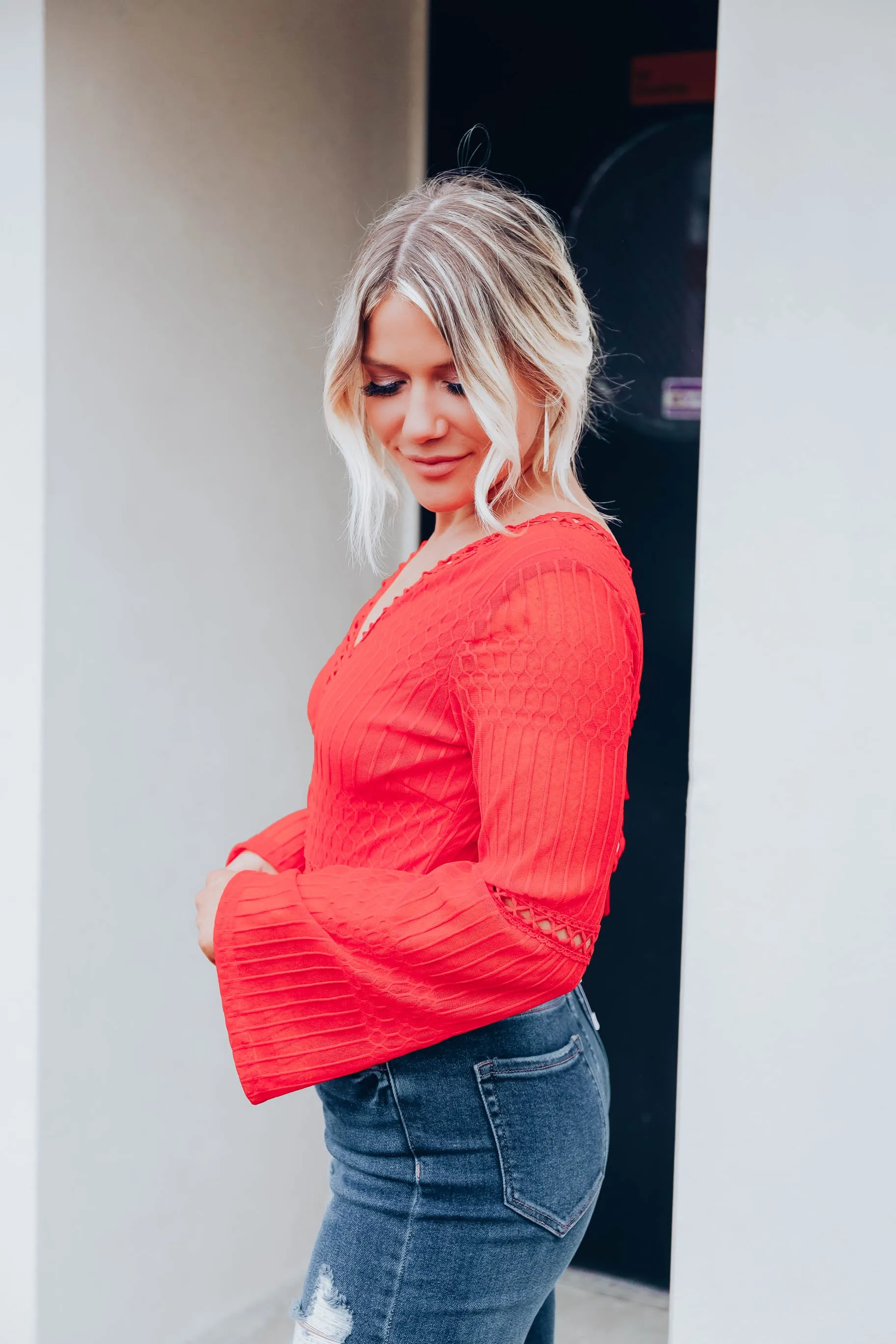 Crimson and Lace Boho Bodysuit
