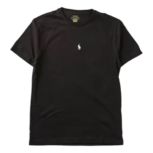 Custom Slim Fit Jersey Crewneck T-Shirt Polo Black