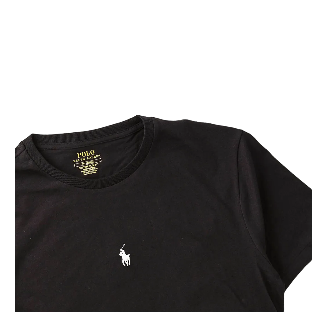 Custom Slim Fit Jersey Crewneck T-Shirt Polo Black