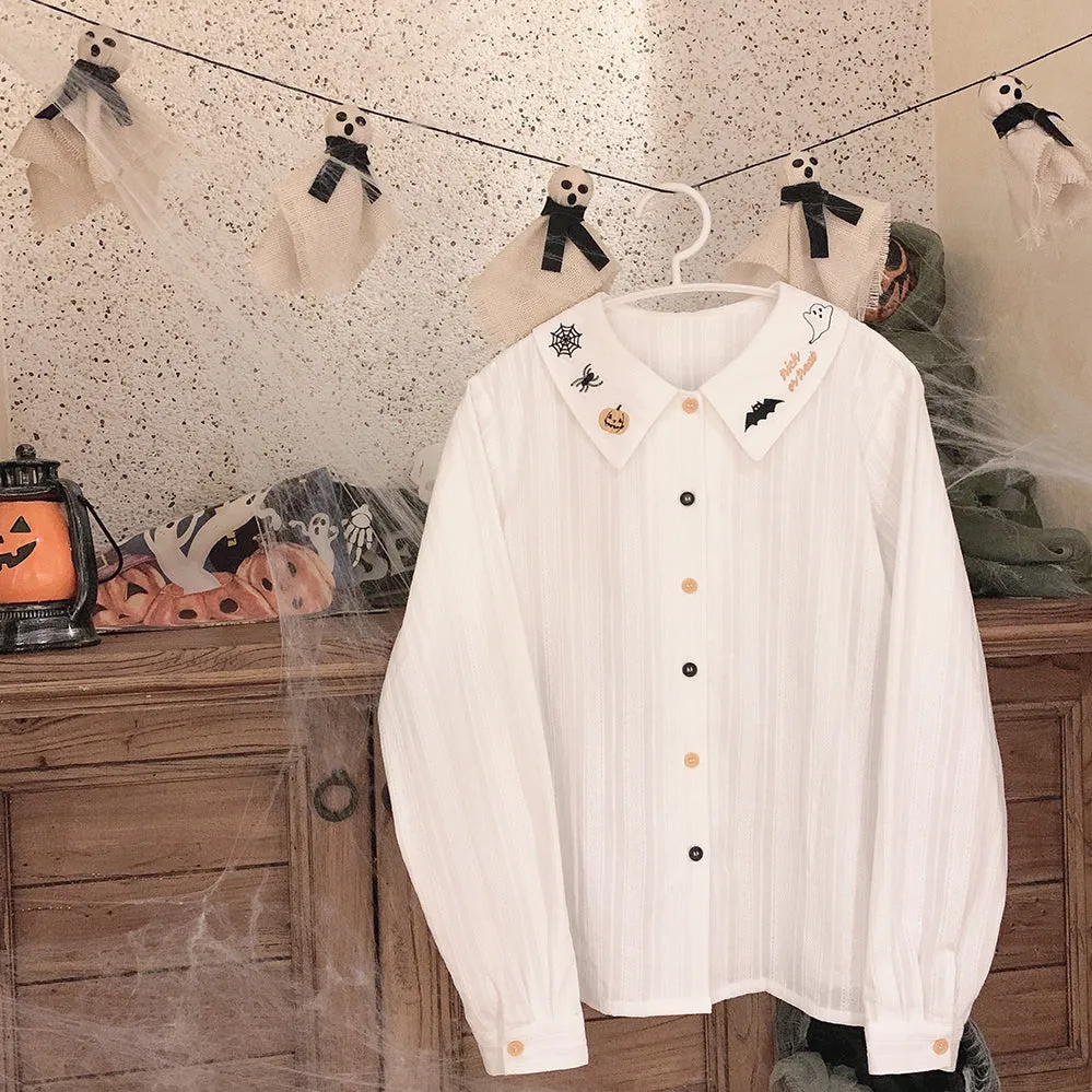 EMBROIDERED LOOSE FIT SHIRT UB98091