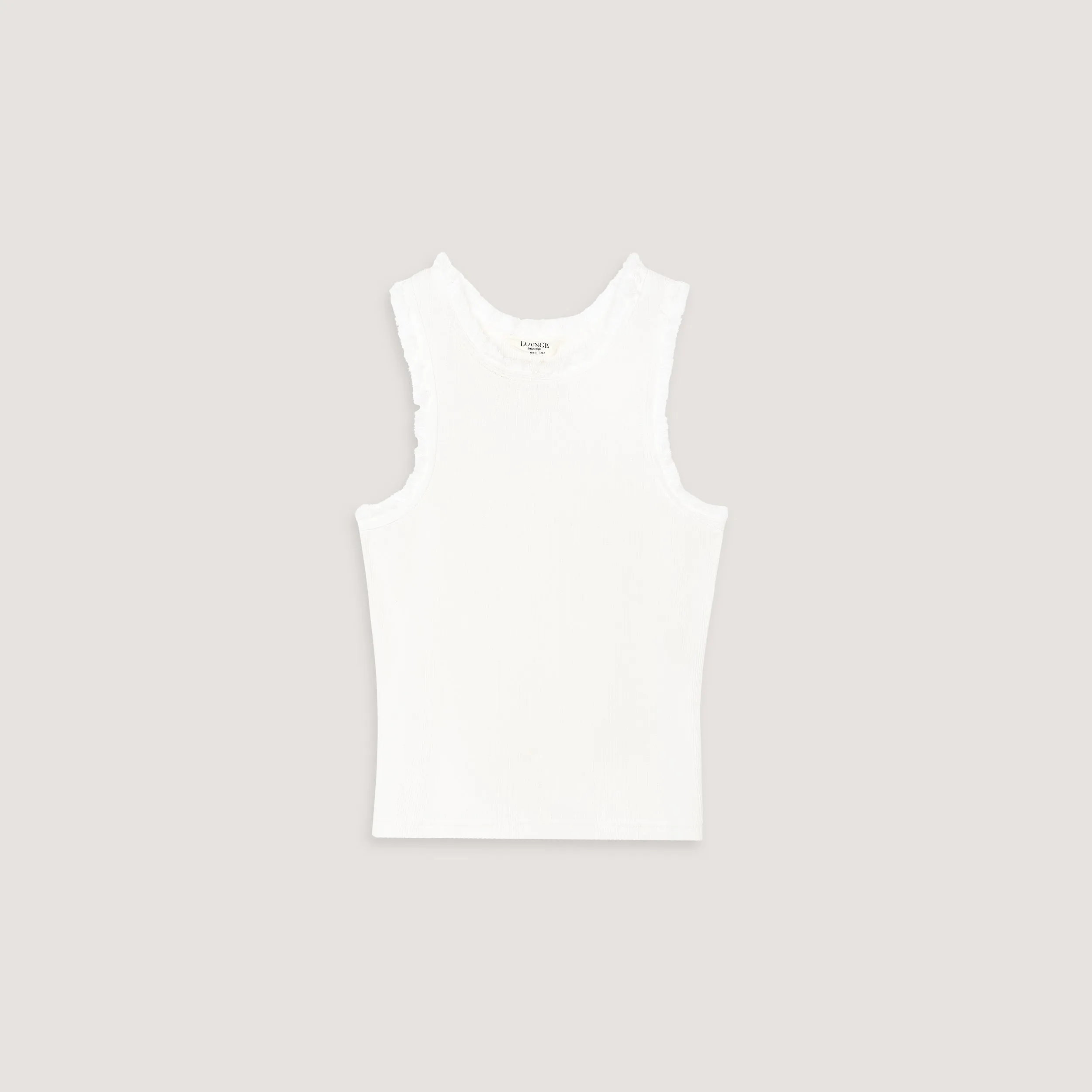 Fringed Tank Top - White