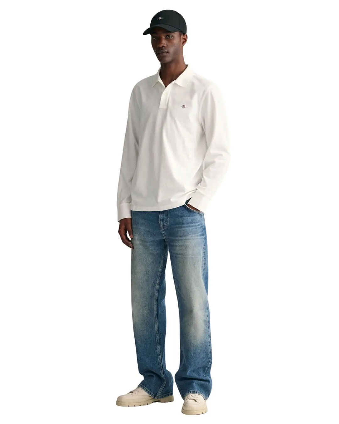 Gant White Shield Piqué Rugger