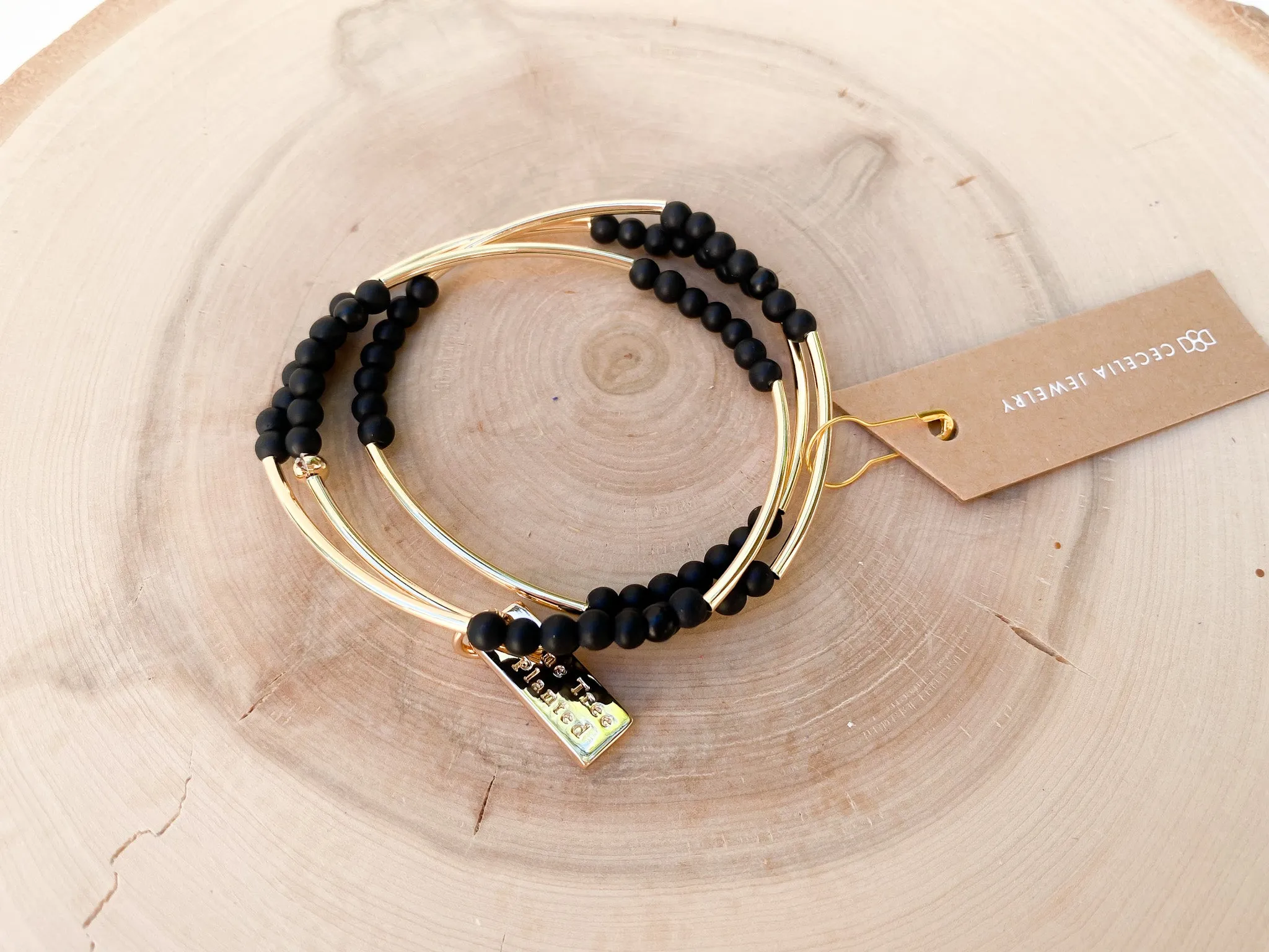 Gemstone Horizon Triple Wrap Bracelet