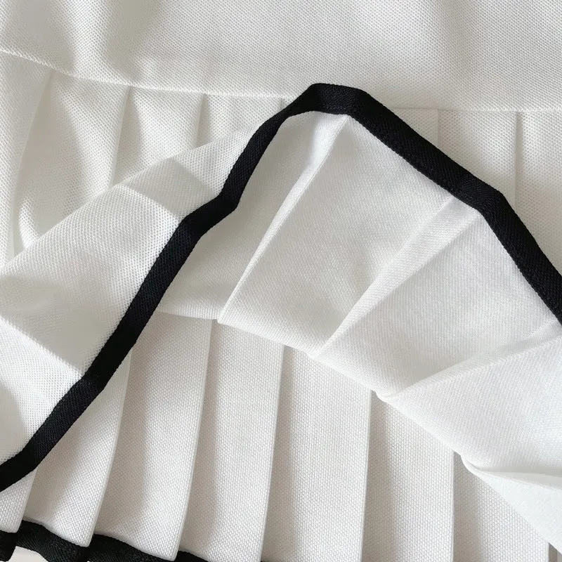 Girls' Summer Dress Sleeveless 2025 New Baby Princess Dress Cute Polo Preppy Style Pleated Vest Dress