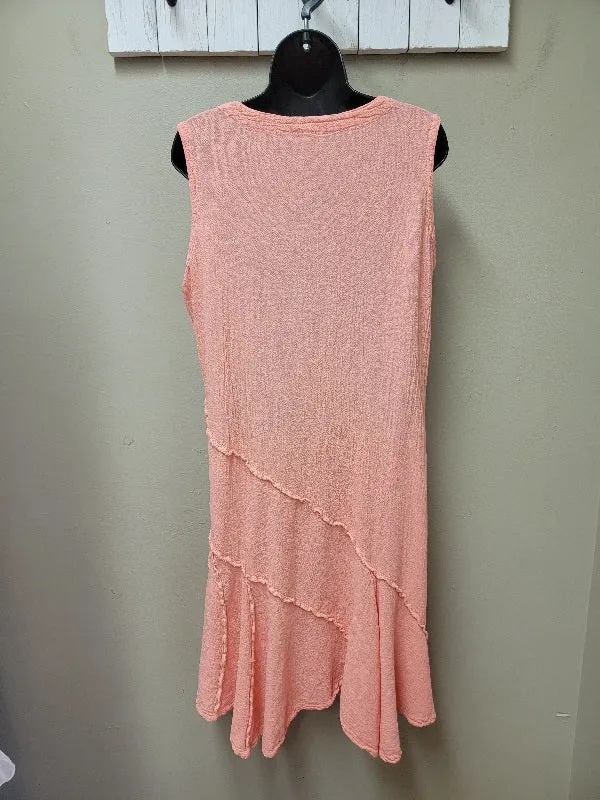 Hot Like "Tabasco" in this Fun Peach Cotton Sleeveless Dress
