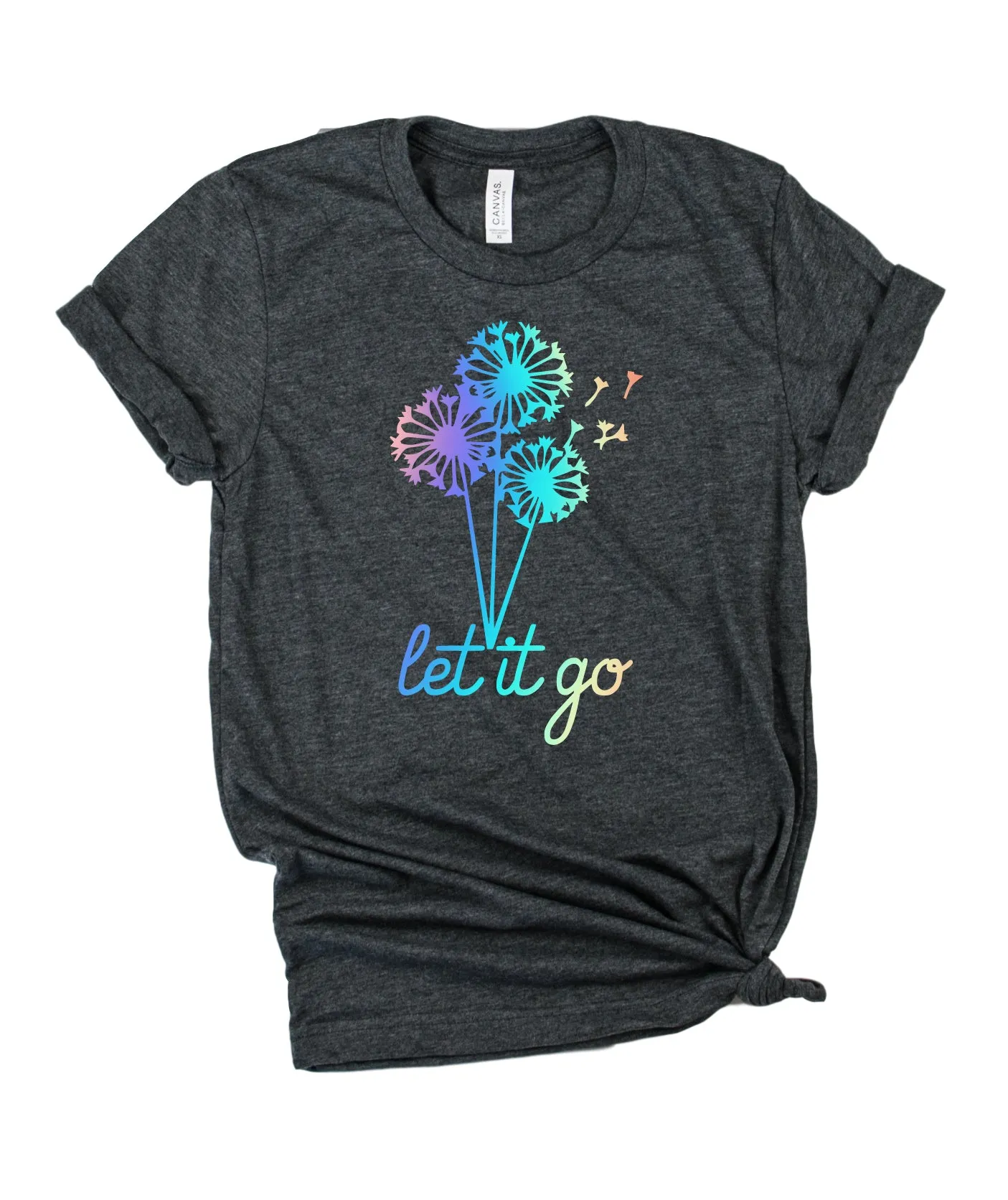 Let It Go Dandelion Rainbow Shirt | Unisex Crew