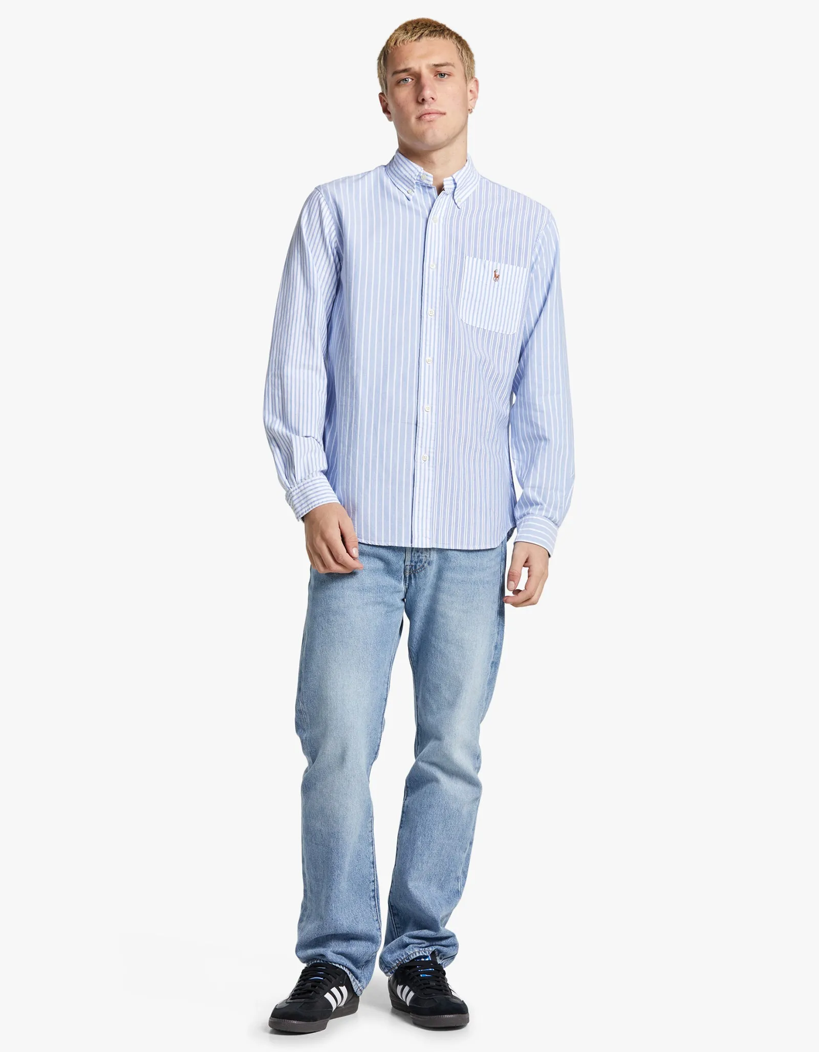 Long Sleeve Sport Shirt - 5857 Blue Funshirt