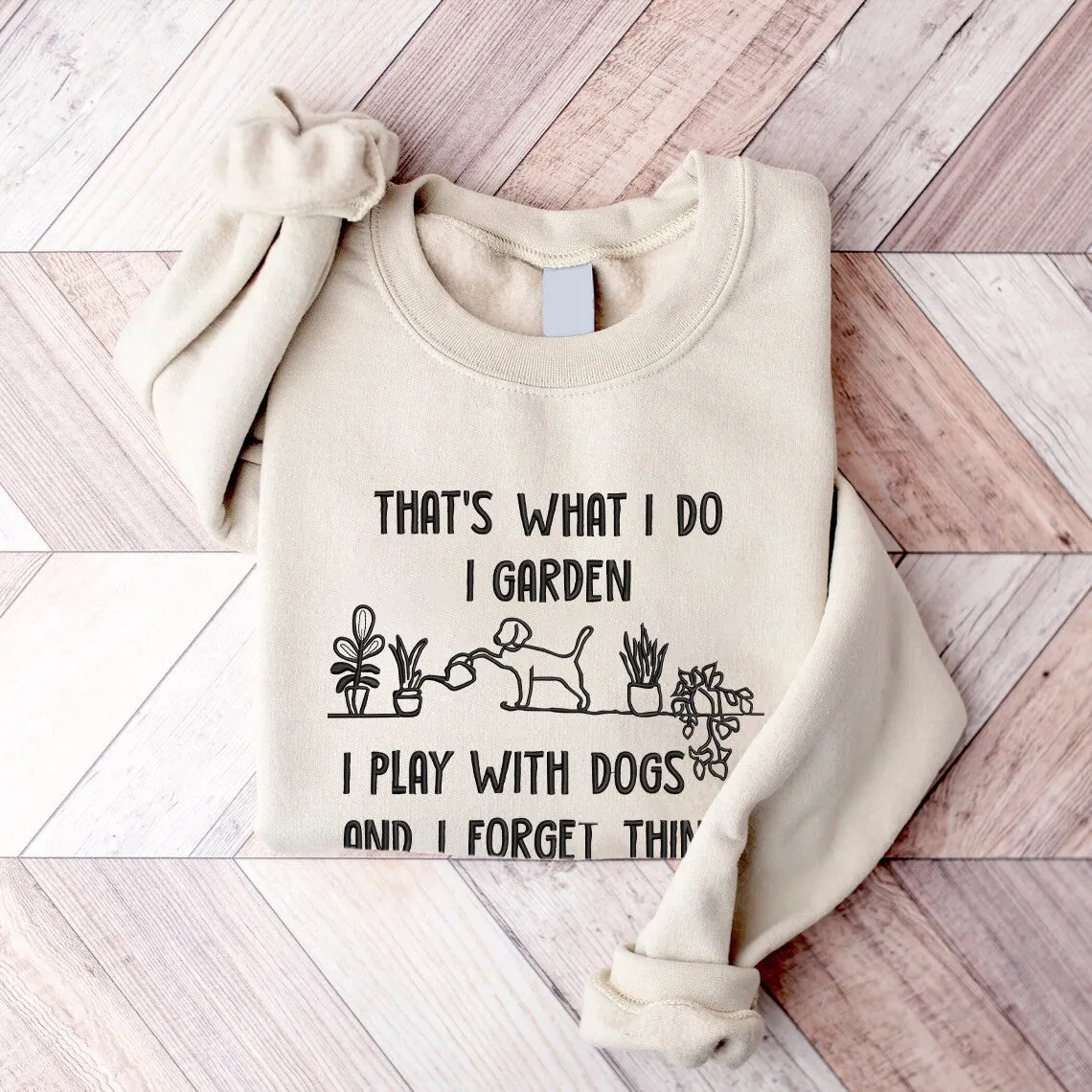 Love Dog And Garden Embroidered Sweatshirt