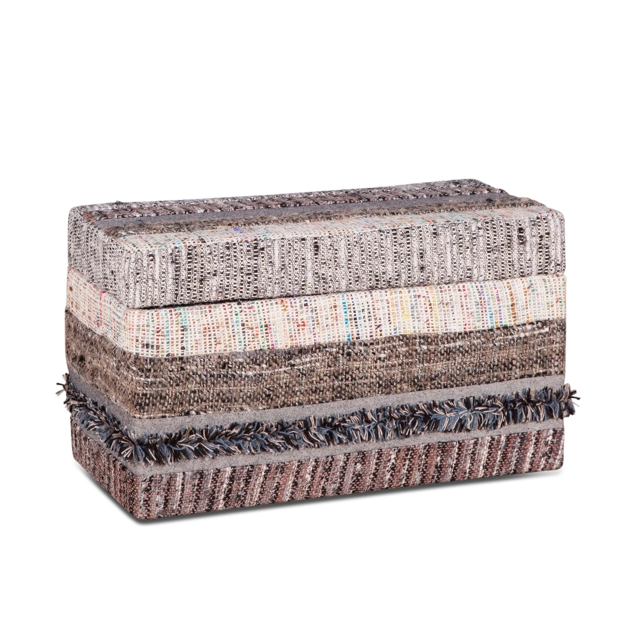 Marrakesh Upholstered Storage Bench Fluffy Black