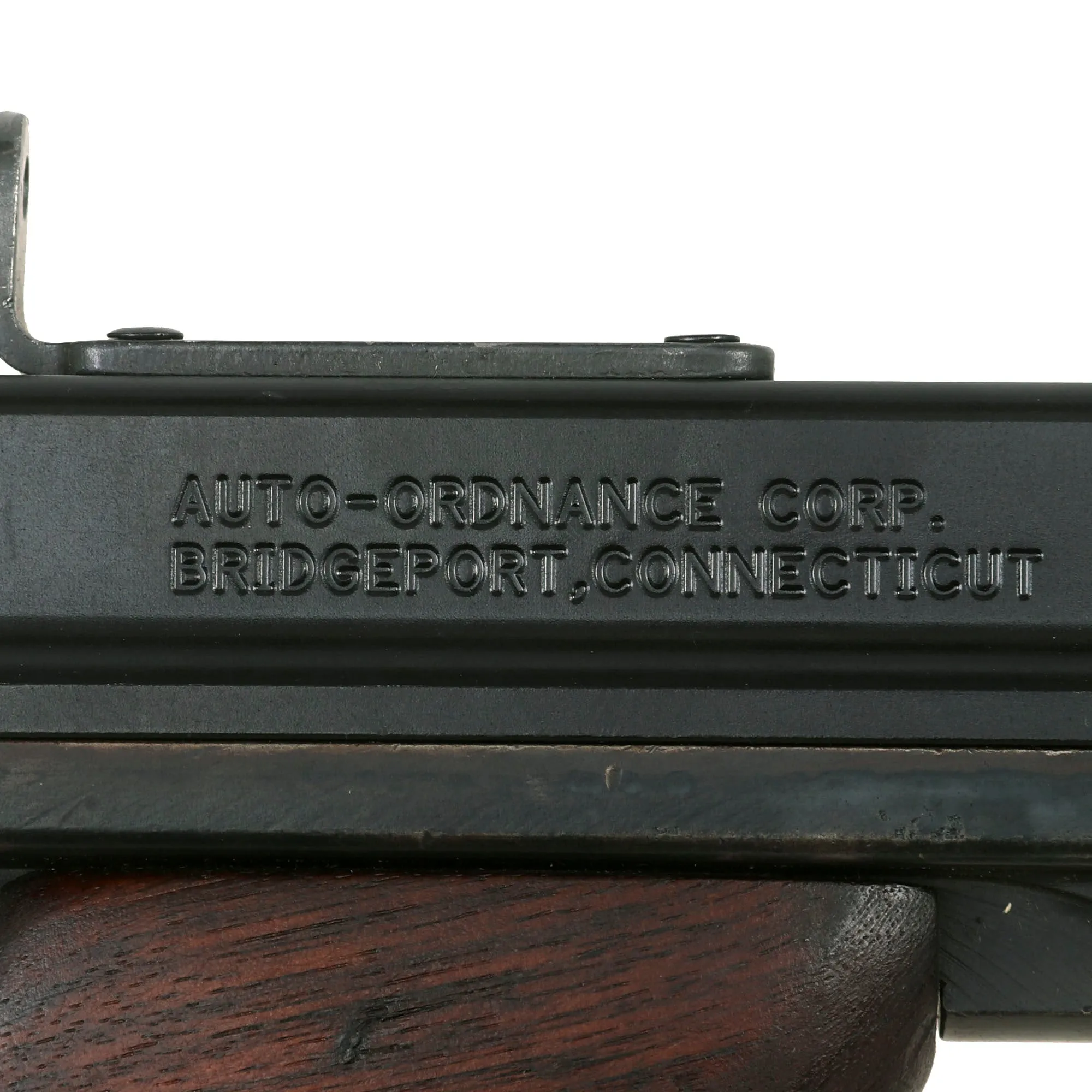 Original U.S. WWII Thompson M1A1 Aluminum Receiver Display Submachine Gun Serial 58986 with Live Barrel, Magazine, Sling