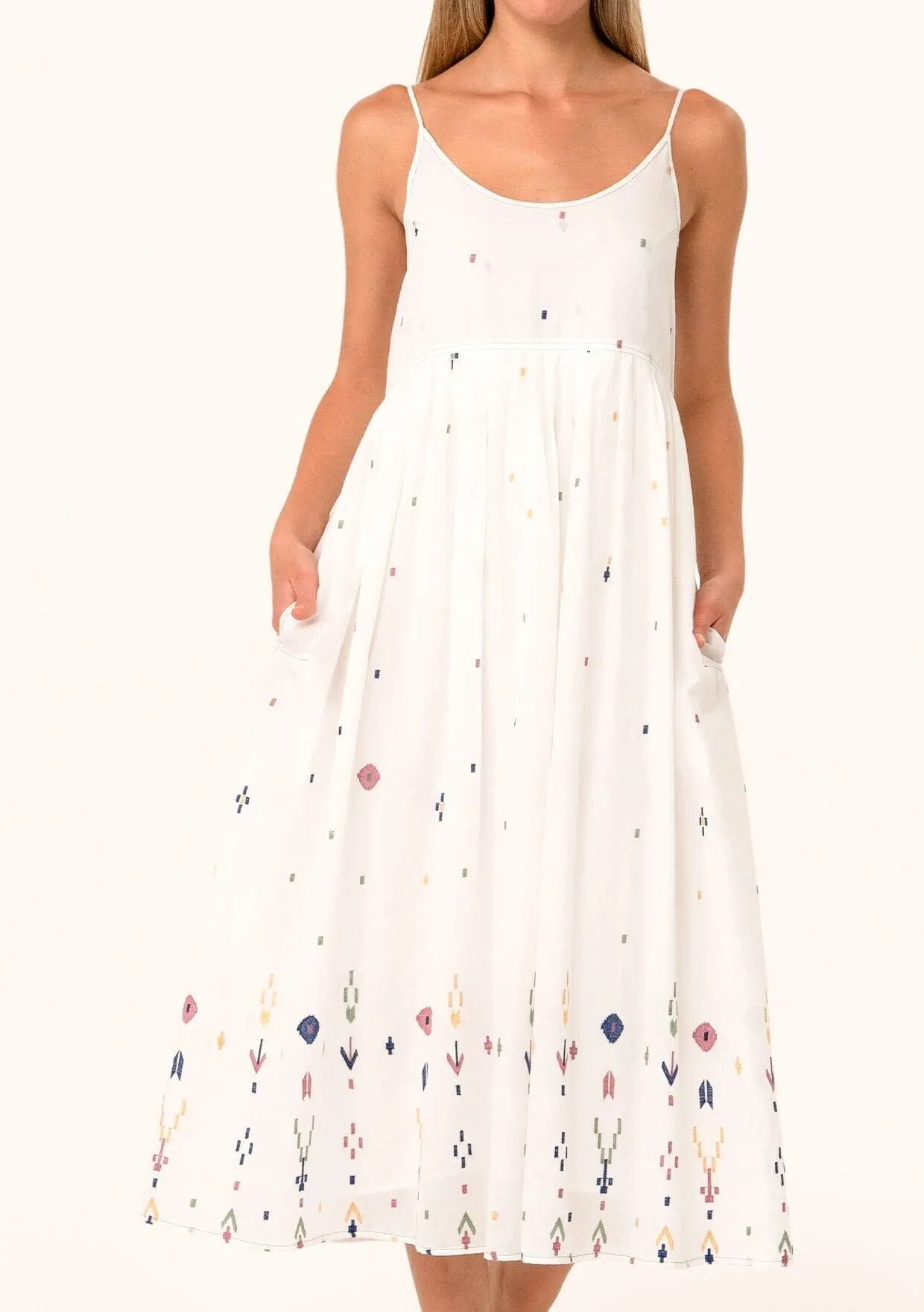 Paloma Embroidered Midi Dress