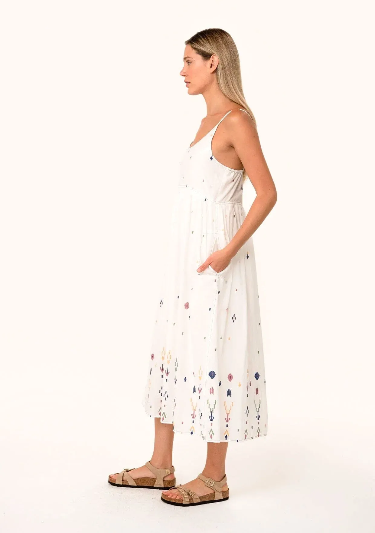 Paloma Embroidered Midi Dress