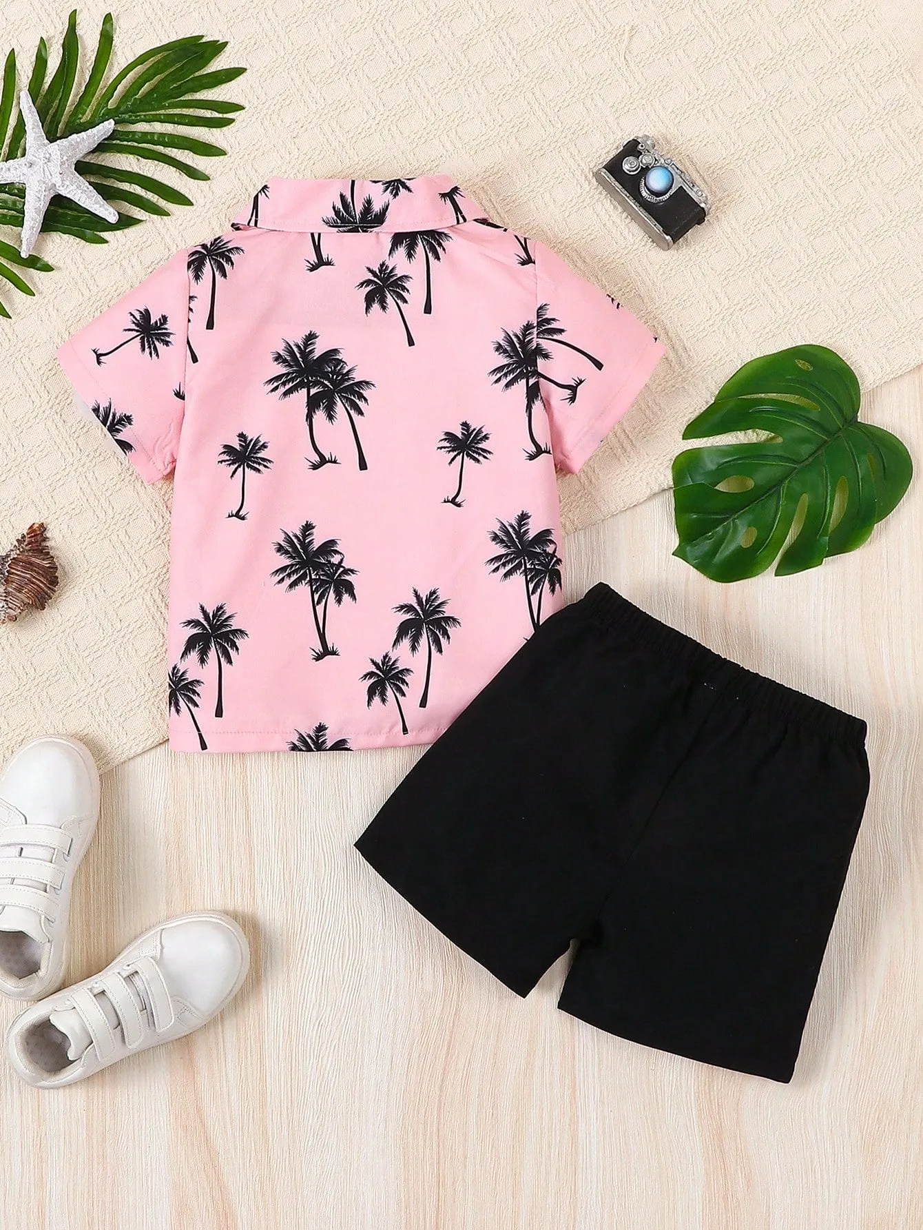 Polo shirt business casual| Boy's Casual Plant Printed Polo Shirt