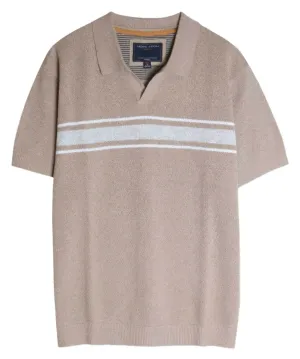 Retro Stripe Polo Sweater