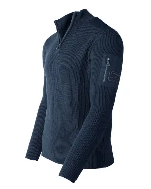 SWT31 ZIMEGO Mens Quarter Zip Up Mock Turtle Neck Sweater