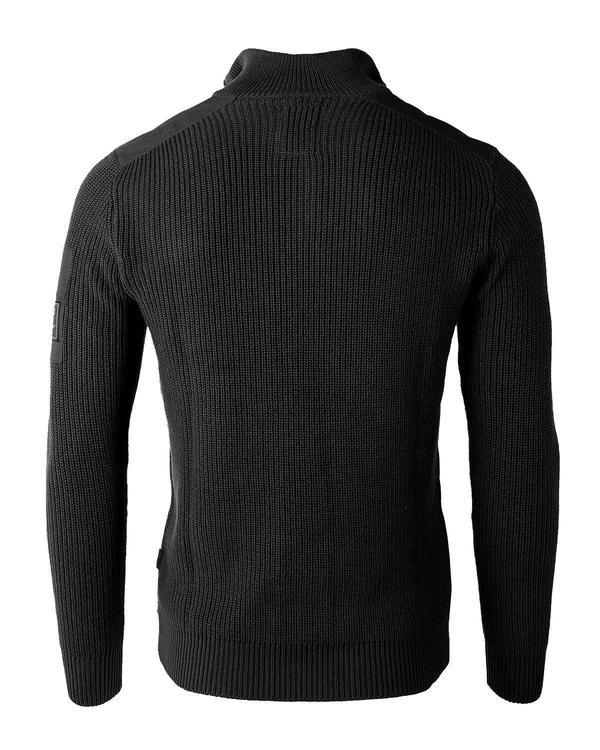 SWT31 ZIMEGO Mens Quarter Zip Up Mock Turtle Neck Sweater