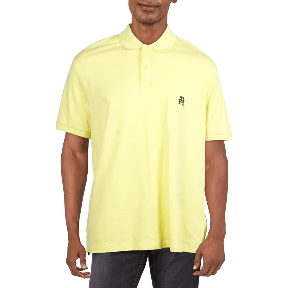 Tommy Hilfiger Mens Collar Cotton Polo