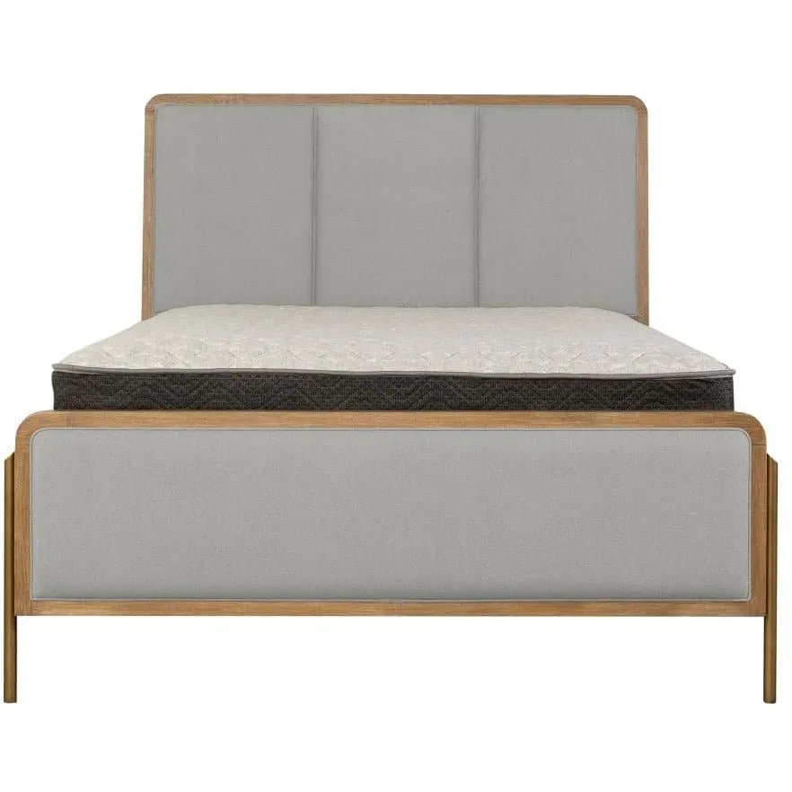 Upholstered Eastern King Panel Bed Sand Wash And Grey